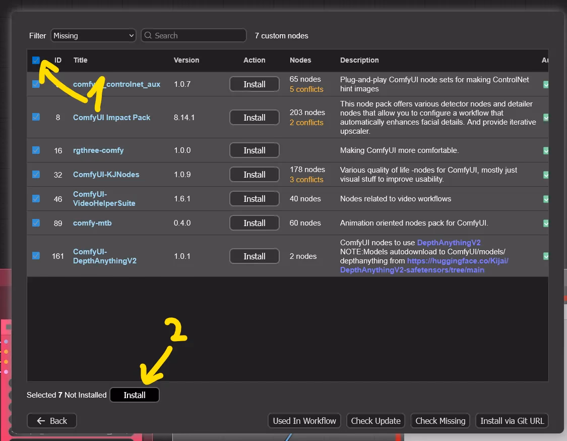 Install Missing Nodes