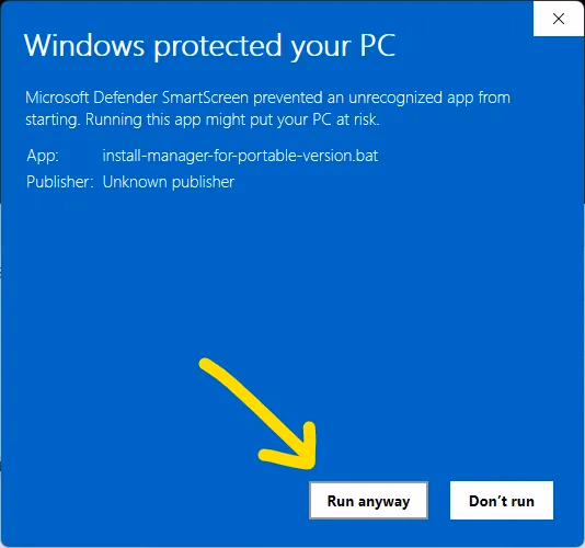 Manager Installation Step 4