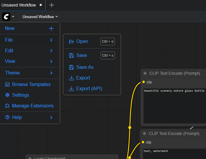Import Workflow in ComfyUI